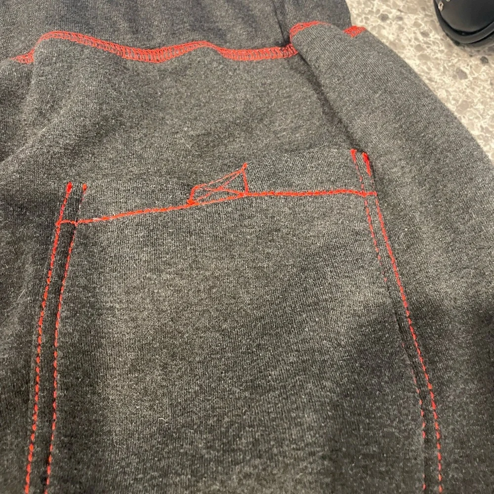 Vintage True Religion gray Contrast Red Stitching embroidered logo Joggers